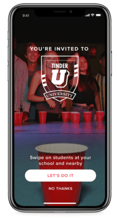 Tinder lança o Tinder U, um serviço de encontros apenas para estudantes universitários