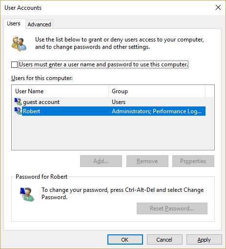 Como ignorar o Windows 10 Tela de login e entre automaticamente na sua conta de usuário 2