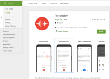 O Google Recorder está disponível para todos os Android 9 e Android 10 2