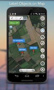 Planímetro - medida da área GPS | levantamento de terras no mapa Screenshot