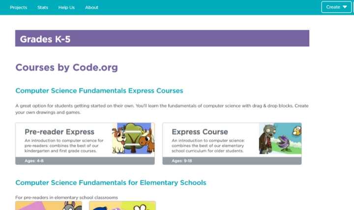 Ensinar as crianças Code Code.org