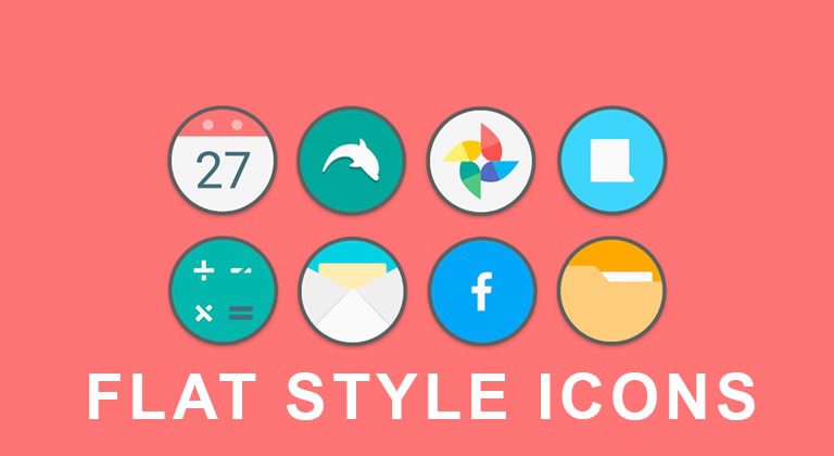 Flat style icons cover