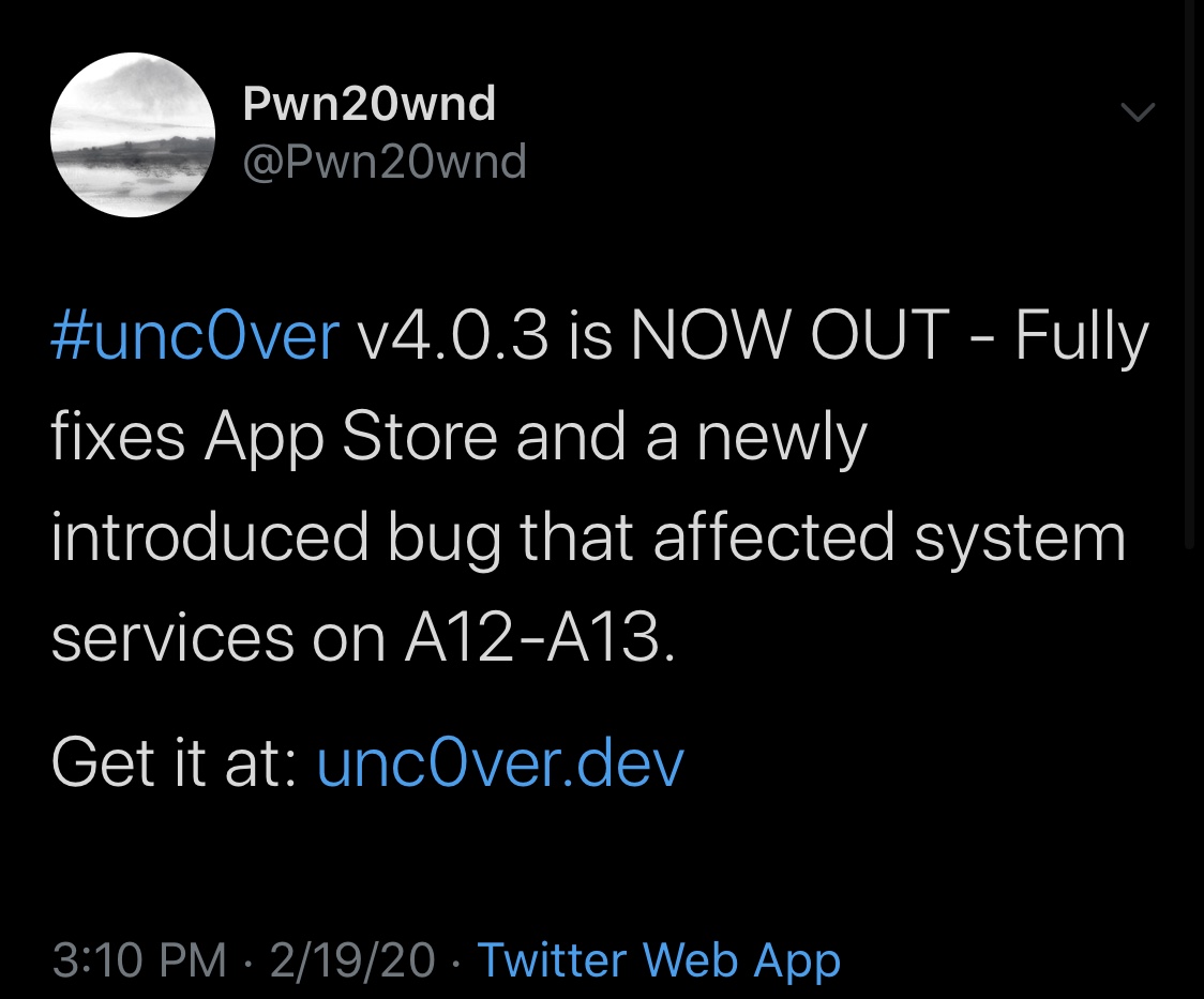 Unc0ver v4.0.3 atualização resolve bug de destaque da App Store e muito mais 2